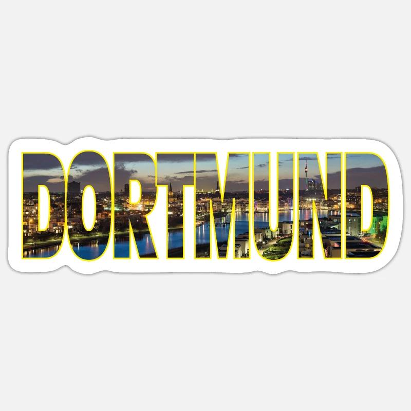 Dortmund - Sticker size S (10 x 10 cm) - white matte