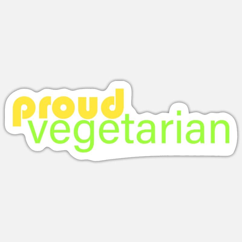 stolzer Vegetarier Sticker Größe S (10 x 10 cm)