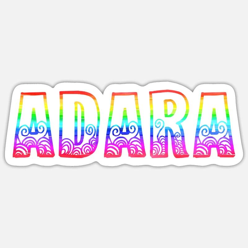 adara rs rainbow - Sticker size S (10 x 10 cm) - white matte