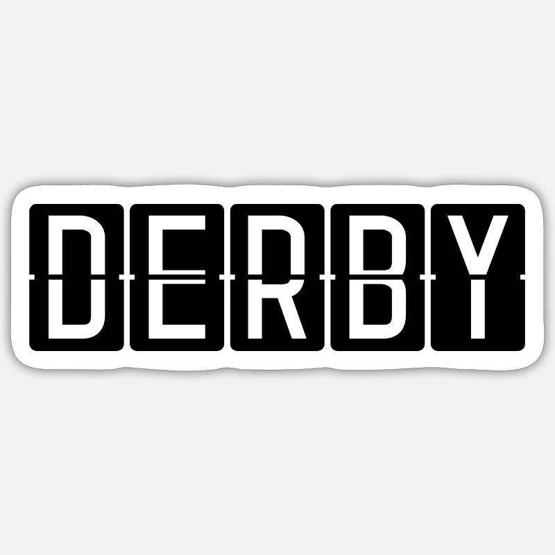 Derby Flughafentafel Sticker Größe S (10 x 10 cm)