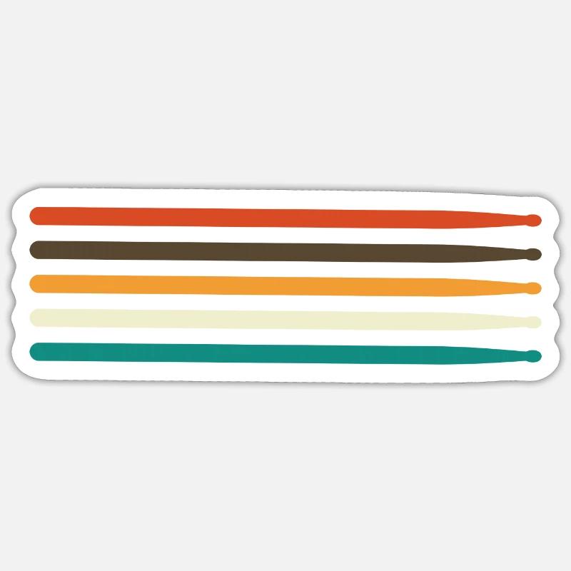 drums sticks for drummers Drum Lover Drumsticks Sticker size S (10 x 10 cm)