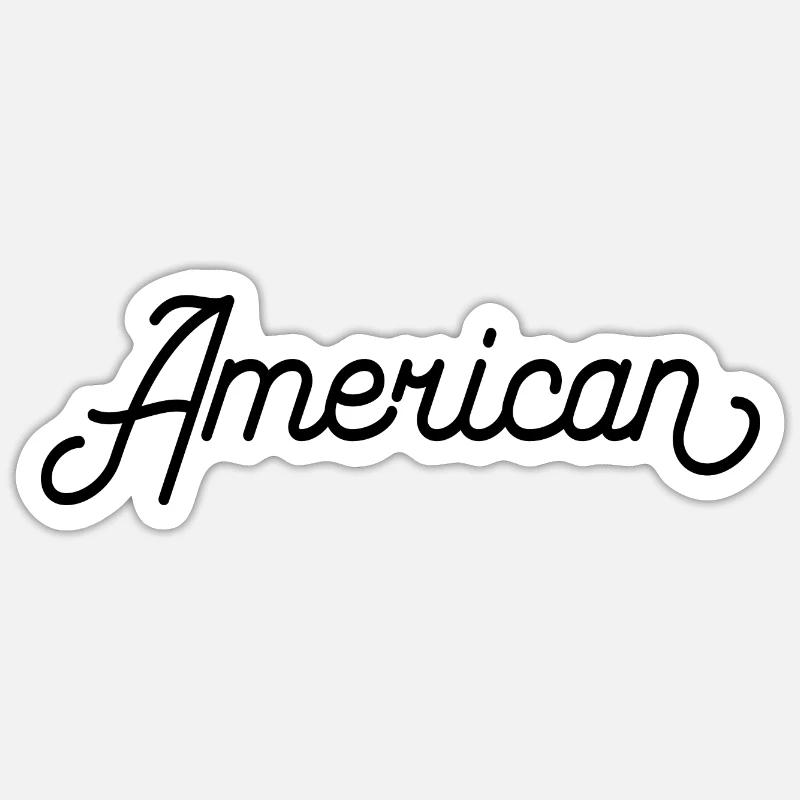 American - Sticker size S (10 x 10 cm) - white matte