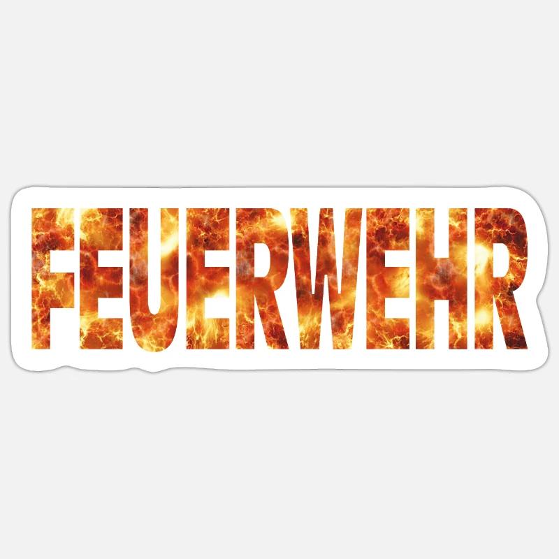 Pompiers - Sticker taille S (10 x 10 cm) - blanc mat