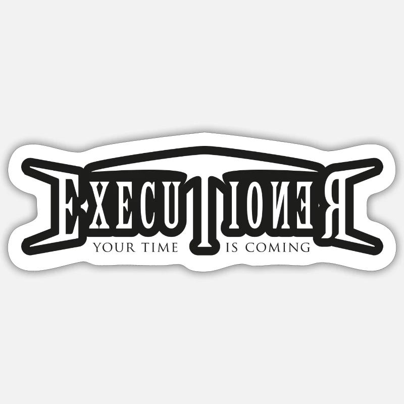 executioner - Sticker Größe S (10 x 10 cm) - Mattweiß