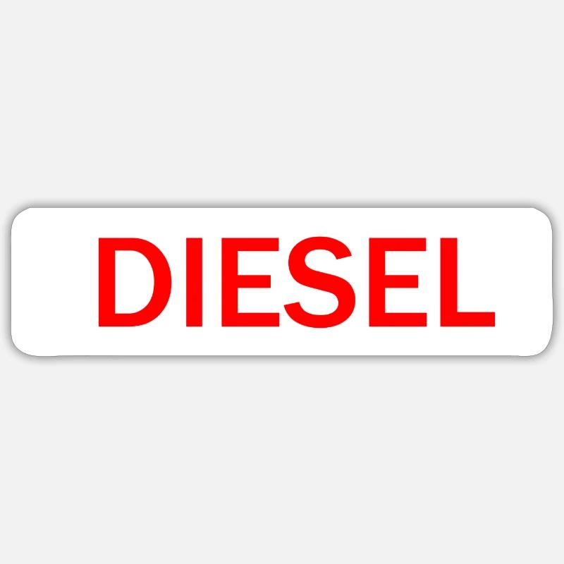 Diesel Pump - Sticker size S (10 x 10 cm) - white matte
