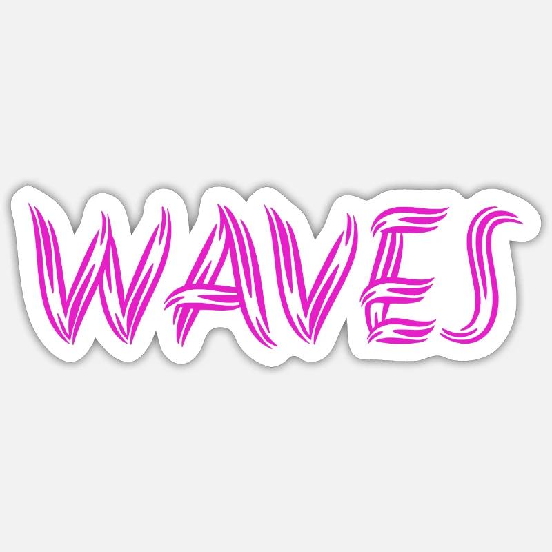waves - Sticker Größe S (10 x 10 cm) - Mattweiß