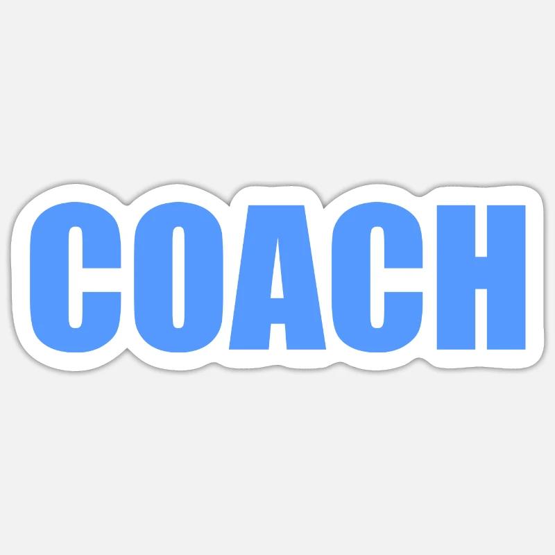 Coach - Sticker Größe S (10 x 10 cm) - Mattweiß