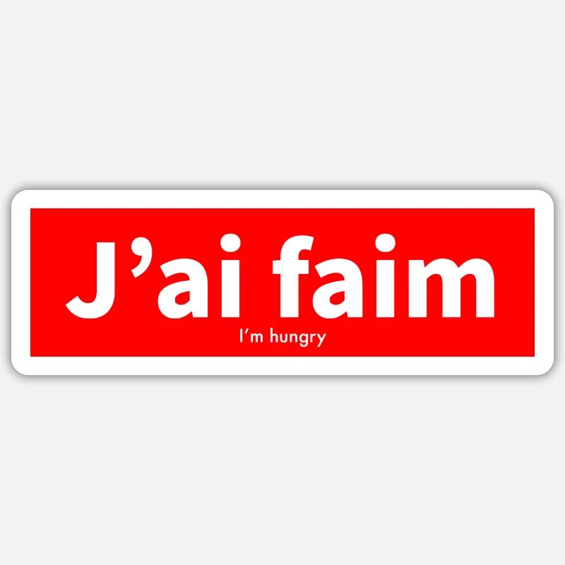 French - Sticker size S (10 x 10 cm) - white matte