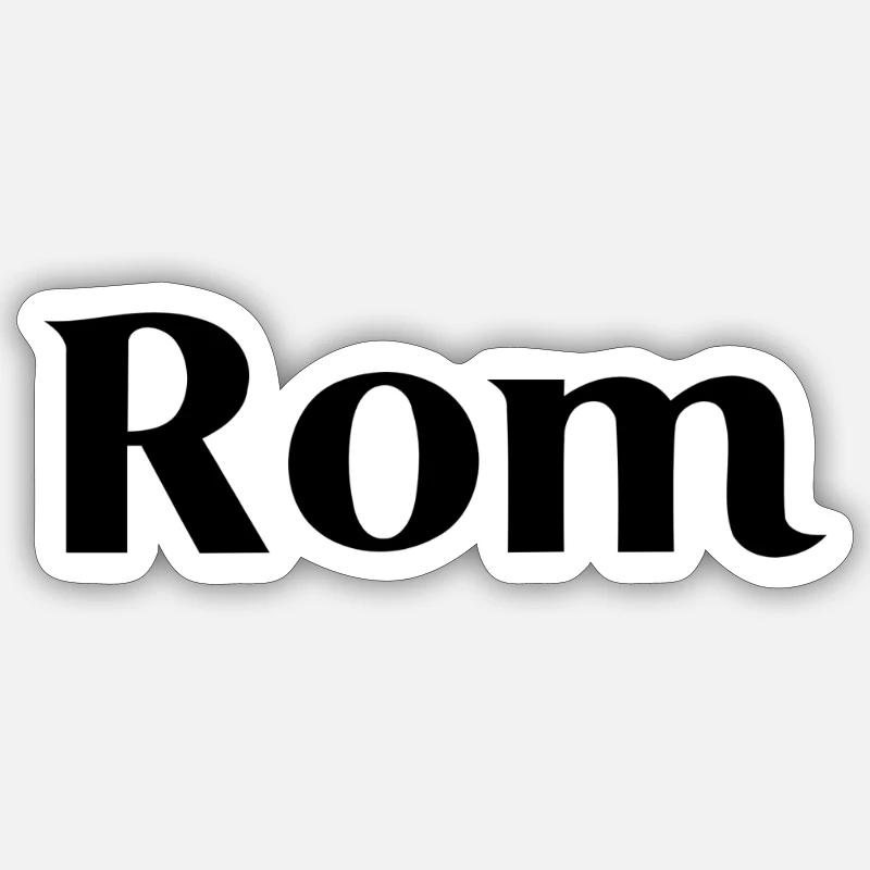 Rome - Black - Sticker size S (10 x 10 cm) - white matte