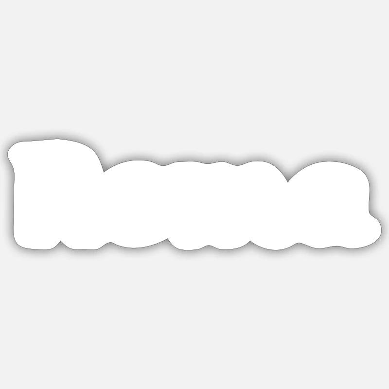 Roma - White Writing - Sticker size S (10 x 10 cm) - white matte