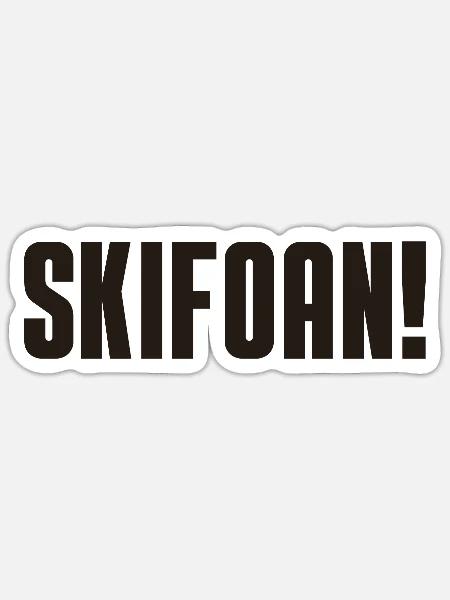 Skifoan - Sticker Größe S (10 x 10 cm) - Mattweiß