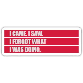 I came saw forget - Sticker size S (10 x 10 cm) - white matte - Front