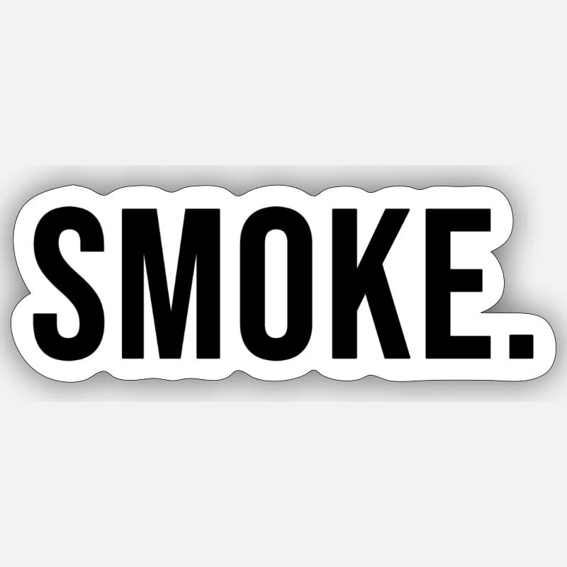 smoke - Sticker Größe S (10 x 10 cm) - Mattweiß
