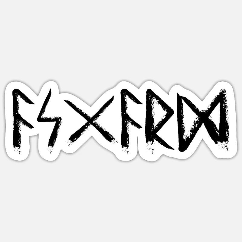 Langue runique asgard Sticker taille S (10 x 10 cm)