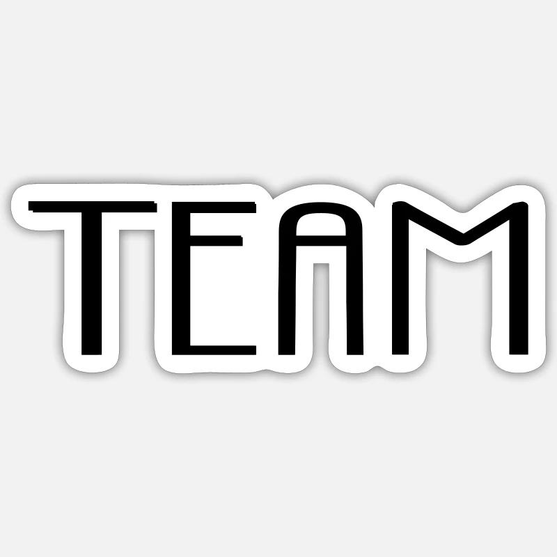 Équipe - Sticker taille S (10 x 10 cm) - blanc mat