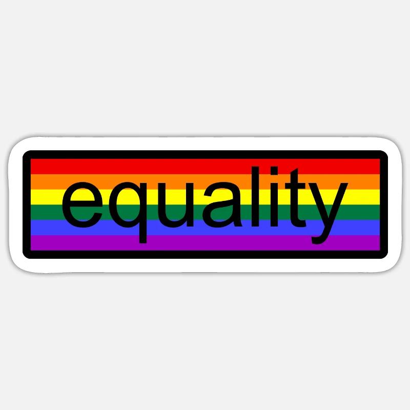 Equality - Sticker size S (10 x 10 cm) - white matte