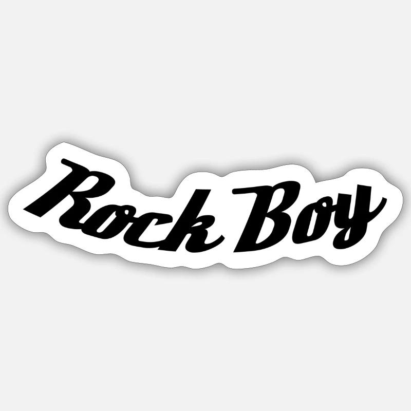 Garçon de rock - Sticker taille S (10 x 10 cm) - blanc mat