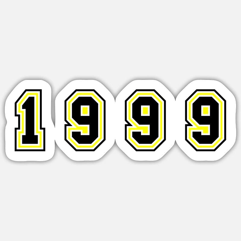 Numéro de l’année 1999 - Sticker taille S (10 x 10 cm) - blanc mat