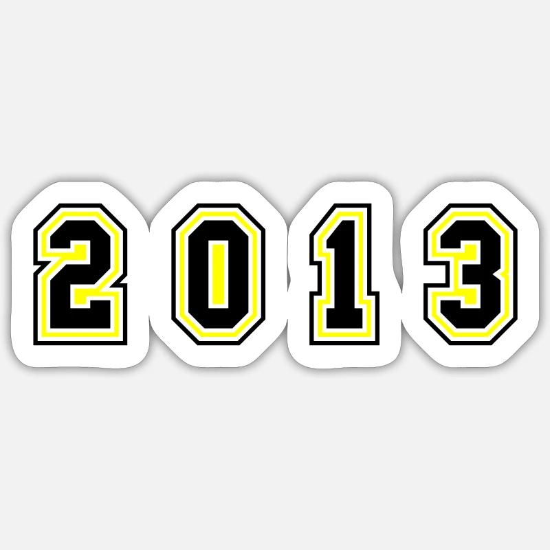 Numéro de l’année 2013 Sticker taille S (10 x 10 cm)