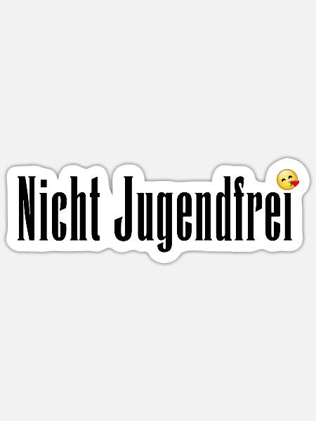 NichtJugendfrei Schriftzug - Sticker Größe S (10 x 10 cm) - Mattweiß