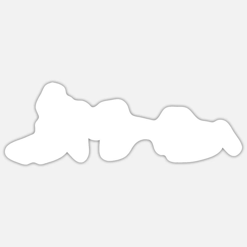 VTT - VTT - (17) - Sticker taille S (10 x 10 cm) - blanc mat