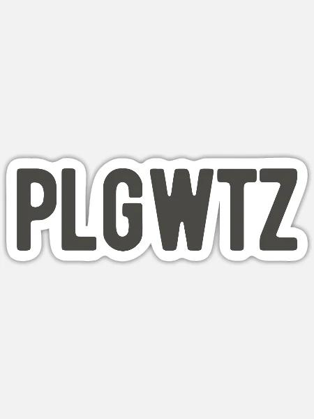 PLGWTZ Stadteil Leipzig Plagwitz Schriftzug - Sticker Größe S (10 x 10 cm) - Mattweiß