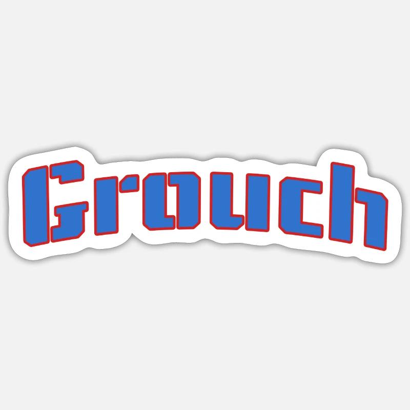 Grouch - Sticker Größe S (10 x 10 cm) - Mattweiß
