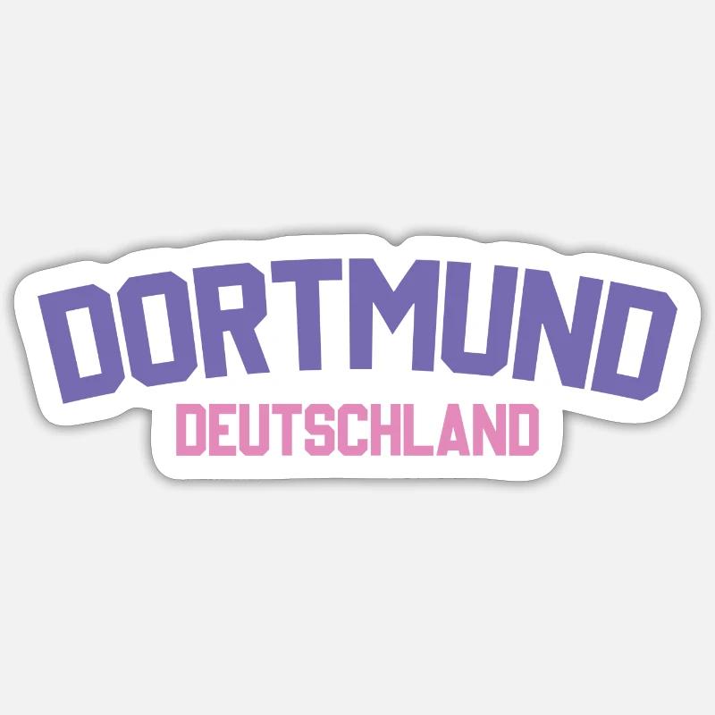 Dortmund - Sticker taille S (10 x 10 cm) - blanc mat