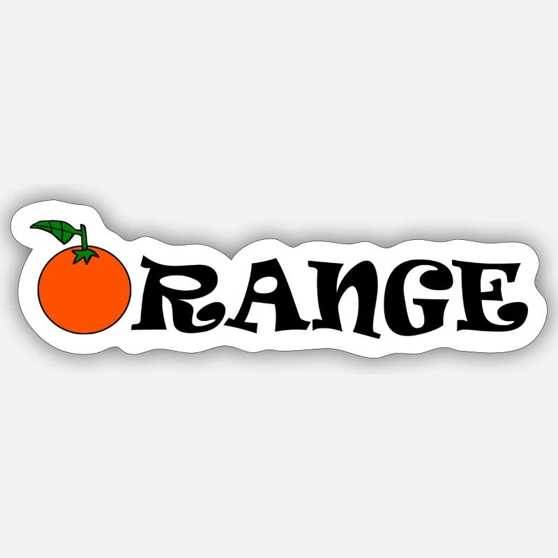 Orange - Sticker size S (10 x 10 cm) - white matte