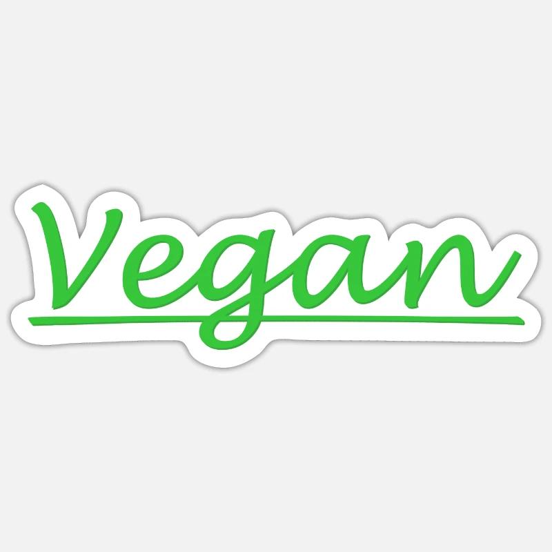 Vegan underlined - Sticker size S (10 x 10 cm) - white matte