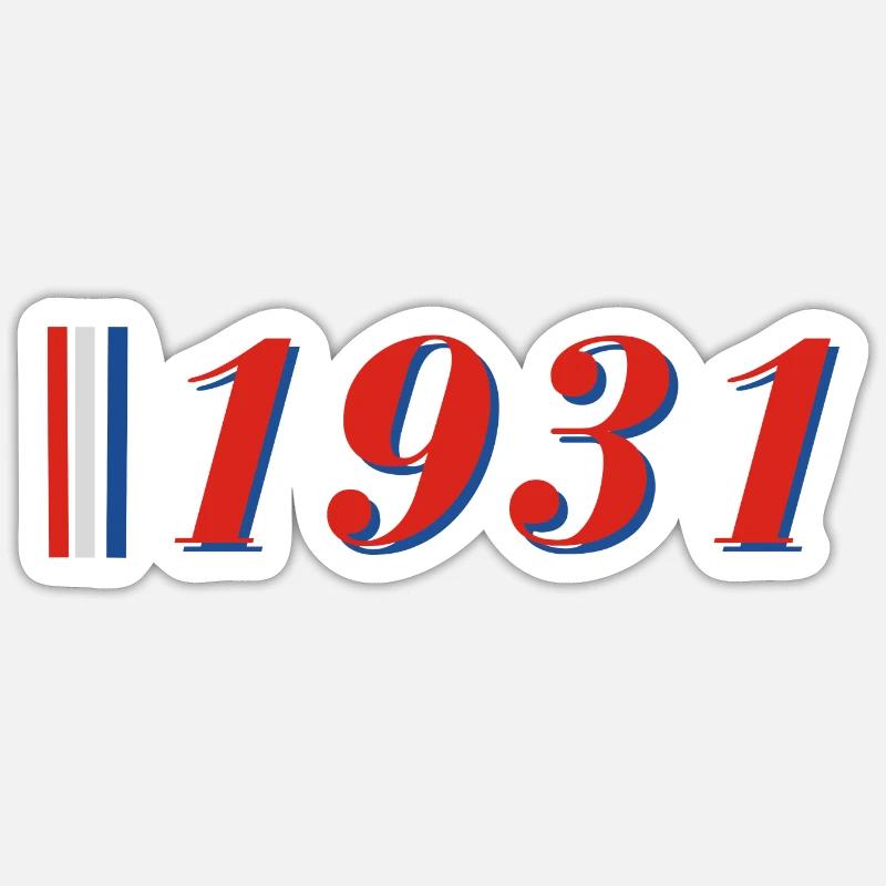 Year 1931 Sticker size S (10 x 10 cm)