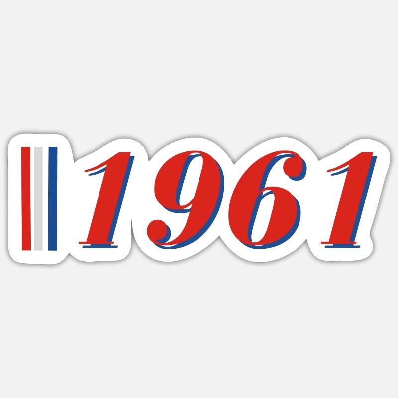 Year 1961 Sticker size S (10 x 10 cm)