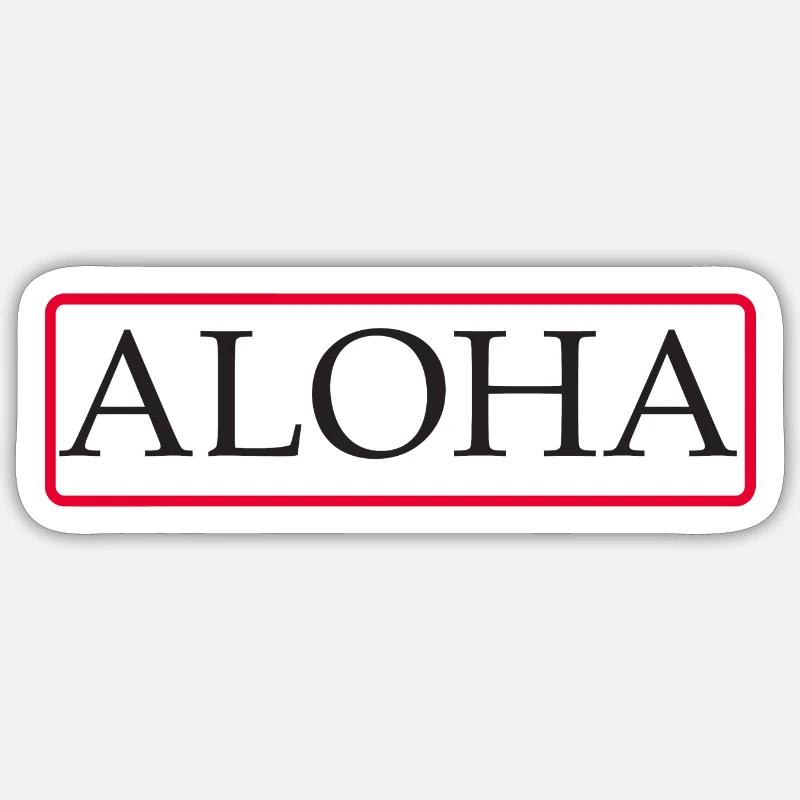 Aloha - Sticker size S (10 x 10 cm) - white matte