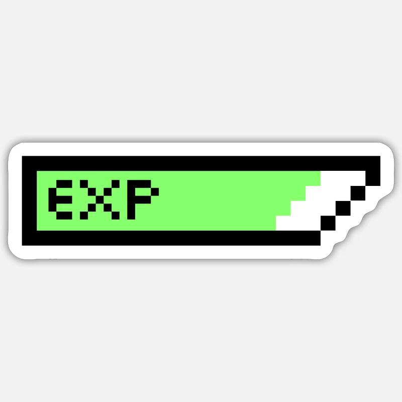 8-bit experience bar - pixel art Sticker size S (10 x 10 cm)