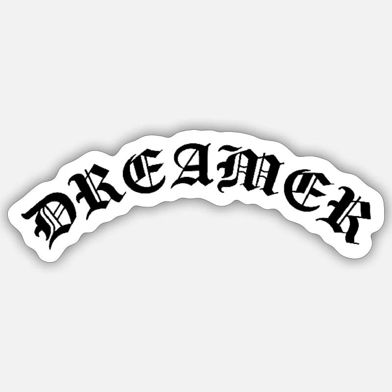 Dreamer Design - Sticker Größe S (10 x 10 cm) - Mattweiß
