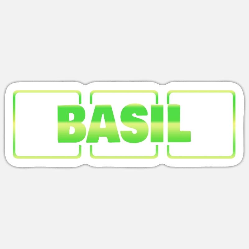 Gift for Basil - Sticker size S (10 x 10 cm) - white matte
