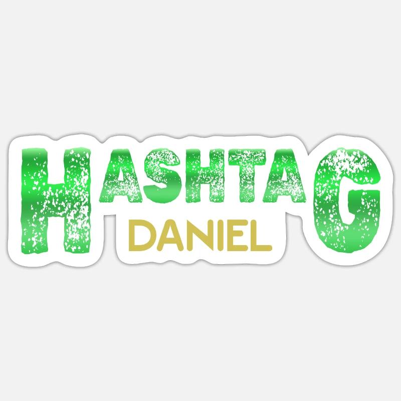 Prénom Daniel - Sticker taille S (10 x 10 cm) - blanc mat