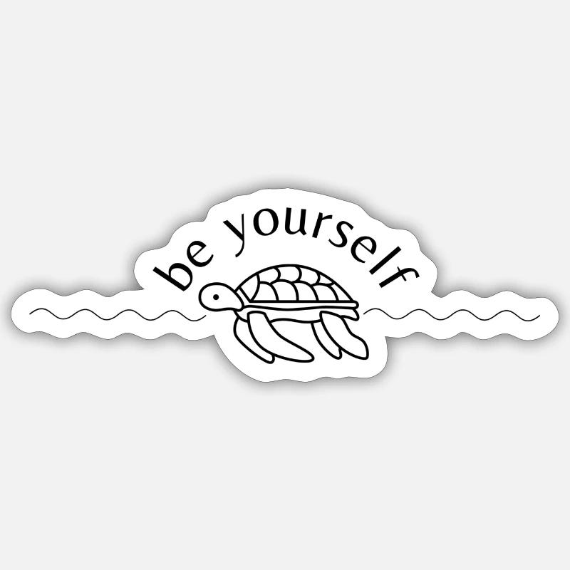 sei du selbst - Sticker Größe S (10 x 10 cm) - Mattweiß