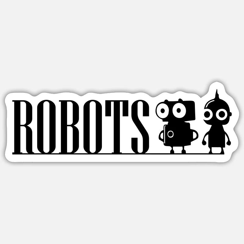 Robots Sticker size S (10 x 10 cm)