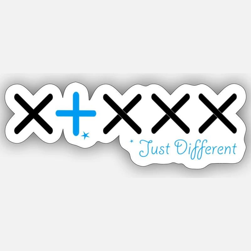 Just Different "Croix" Sticker taille S (10 x 10 cm)