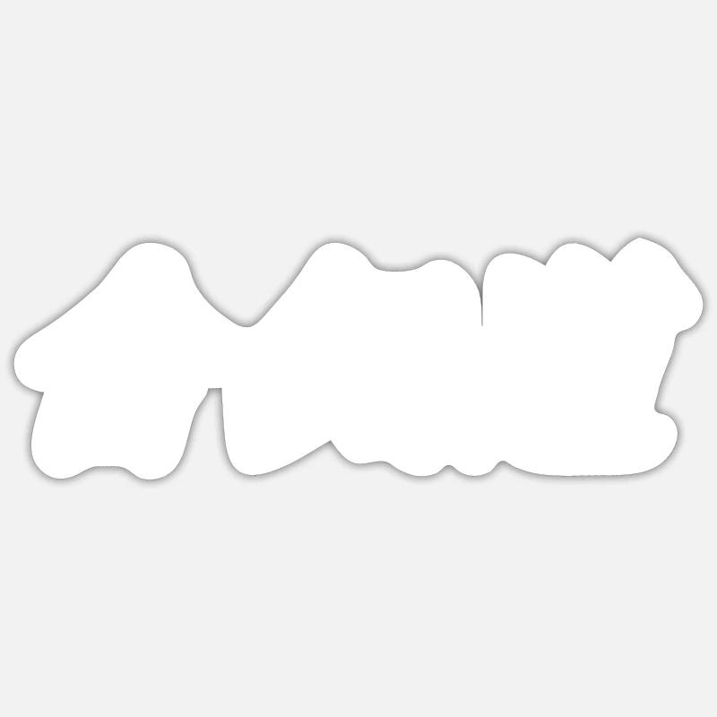 Aïkido - Sticker taille S (10 x 10 cm) - blanc mat