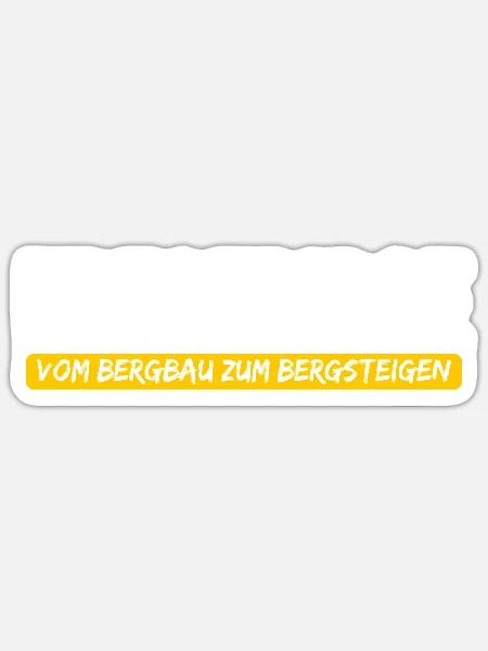 Erzgebirge Bergbau Bergsteigen - Sticker Größe S (10 x 10 cm) - Mattweiß