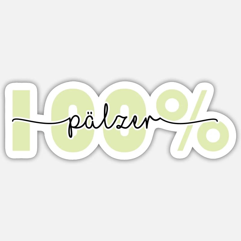 100% Pälzer Sticker Größe S (10 x 10 cm)