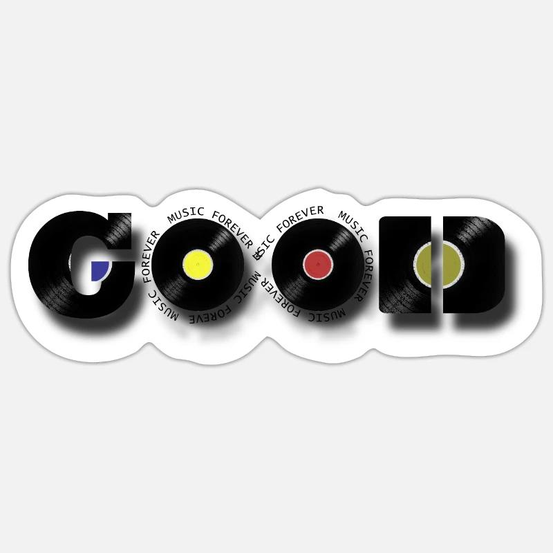 GOOD - Sticker taille S (10 x 10 cm) - blanc mat