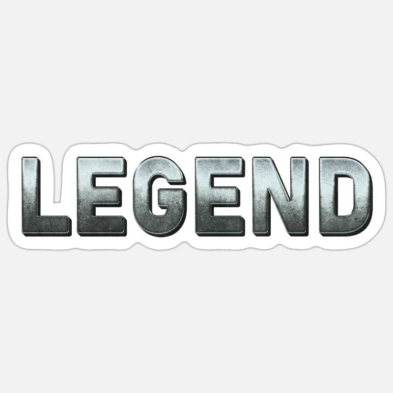 Légende - Sticker taille S (10 x 10 cm) - blanc mat