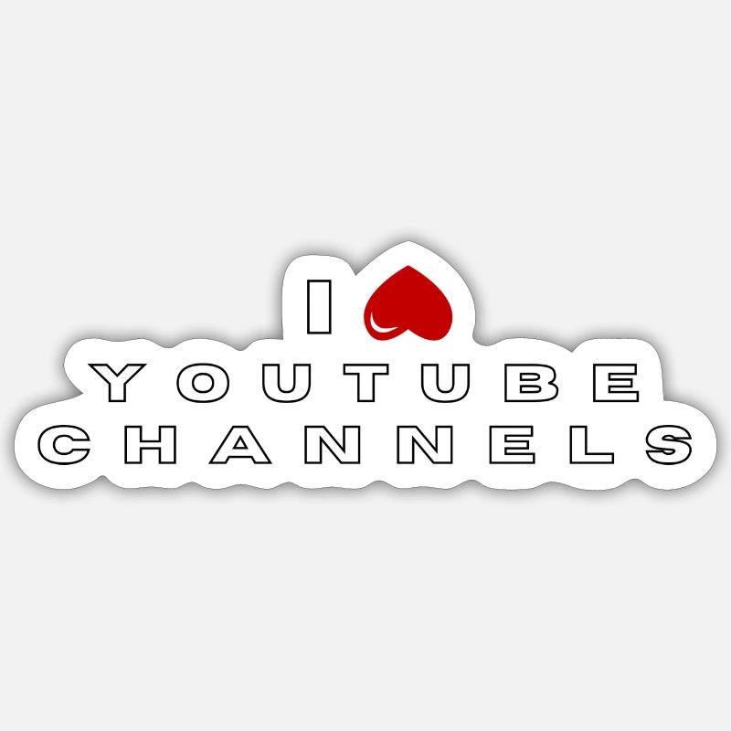 I hate YouTube channels - Sticker size S (10 x 10 cm) - white matte