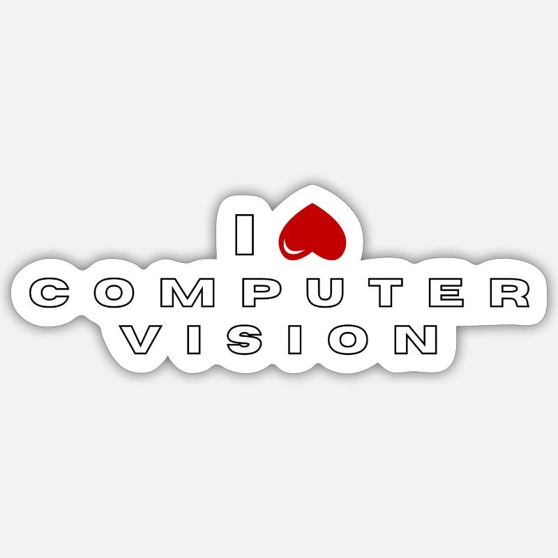 Ich hasse Computer Vision Sticker Größe S (10 x 10 cm)