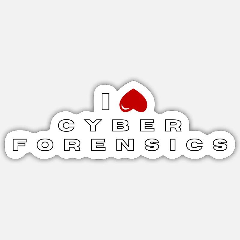 Ich hasse Cyber-Forensik - Sticker Größe S (10 x 10 cm) - Mattweiß
