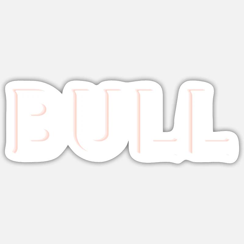 Taurus, Text,Logo Design, - Sticker size S (10 x 10 cm) - white matte