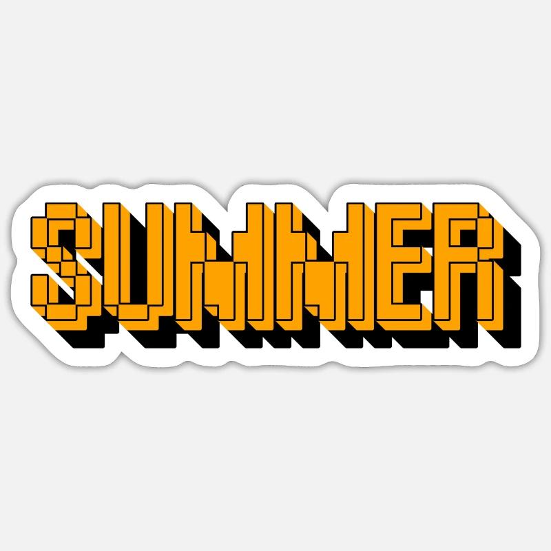 SUMMER - Sticker Größe S (10 x 10 cm) - Mattweiß